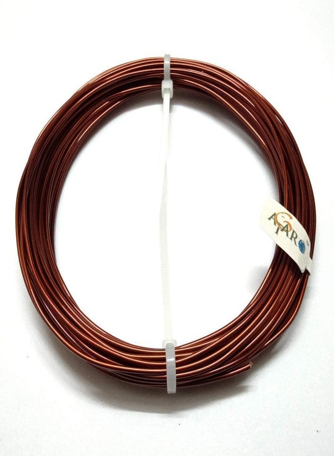 ATAR Insulated Copper Wire For Jewellery Making || Metal Wire For Crafts || Copper Wire For Decoration Jewellery Wire || Colour - Golden Brown (8 Meter, 16 Gauge (1.6 MM)) - Image 1